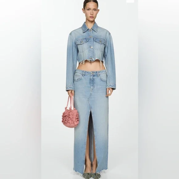 Mango Maxi Denim Skirt, new with tags - Picture 4 of 6